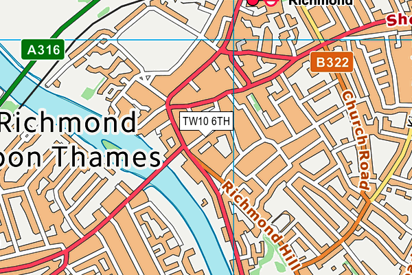 TW10 6TH map - OS VectorMap District (Ordnance Survey) TW10 6TH map - OS VectorMap District (Ordnance Survey)