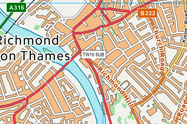TW10 6UB map - OS VectorMap District (Ordnance Survey) TW10 6UB map - OS VectorMap District (Ordnance Survey)