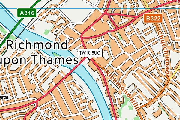 TW10 6UQ map - OS VectorMap District (Ordnance Survey)