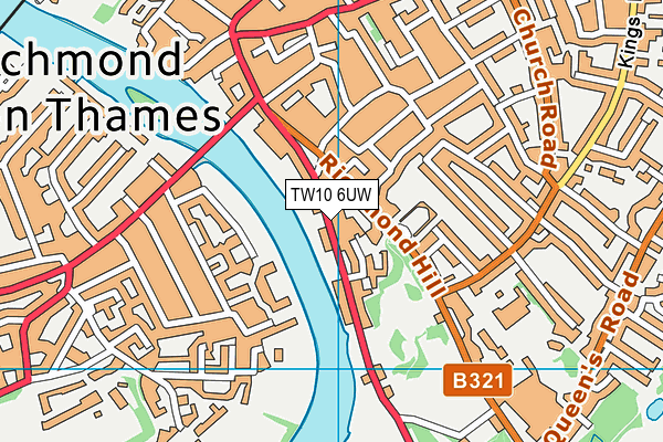 TW10 6UW map - OS VectorMap District (Ordnance Survey) TW10 6UW map - OS VectorMap District (Ordnance Survey)