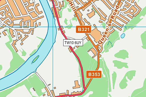 TW10 6UY map - OS VectorMap District (Ordnance Survey)