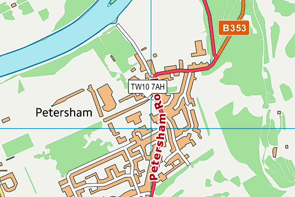 TW10 7AH map - OS VectorMap District (Ordnance Survey) TW10 7AH map - OS VectorMap District (Ordnance Survey)