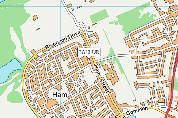 TW10 7JR map - OS VectorMap District (Ordnance Survey) TW10 7JR map - OS VectorMap District (Ordnance Survey)