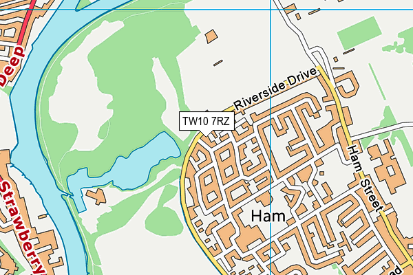 TW10 7RZ map - OS VectorMap District (Ordnance Survey) TW10 7RZ map - OS VectorMap District (Ordnance Survey)