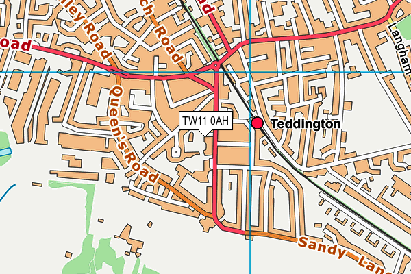 TW11 0AH map - OS VectorMap District (Ordnance Survey) TW11 0AH map - OS VectorMap District (Ordnance Survey)