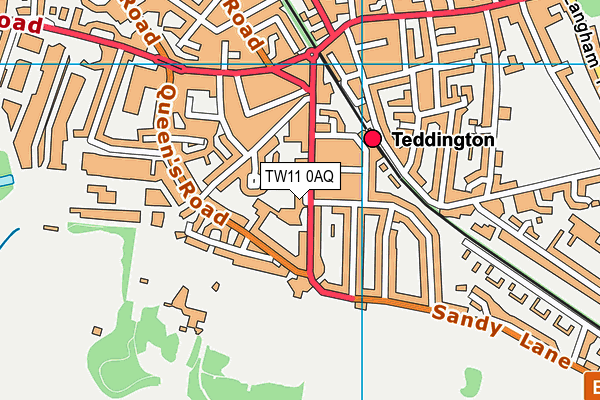 TW11 0AQ map - OS VectorMap District (Ordnance Survey) TW11 0AQ map - OS VectorMap District (Ordnance Survey)