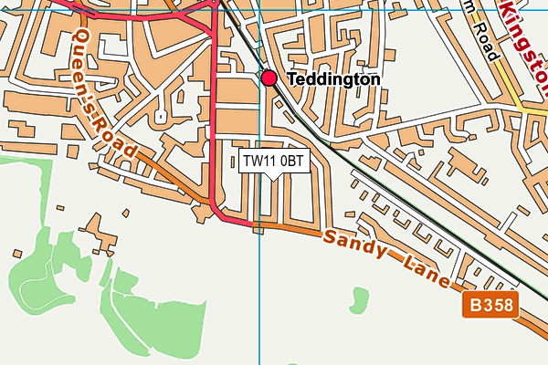 TW11 0BT map - OS VectorMap District (Ordnance Survey) TW11 0BT map - OS VectorMap District (Ordnance Survey)