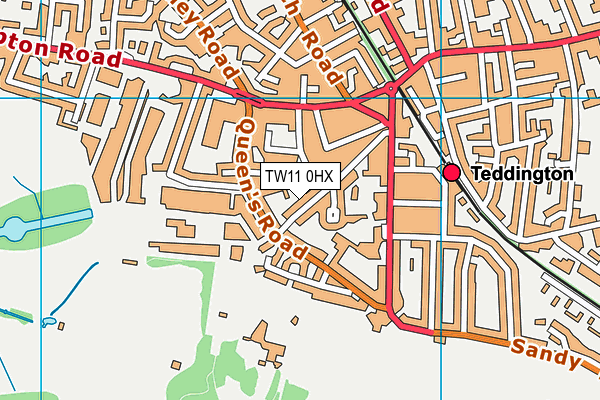 TW11 0HX map - OS VectorMap District (Ordnance Survey) TW11 0HX map - OS VectorMap District (Ordnance Survey)
