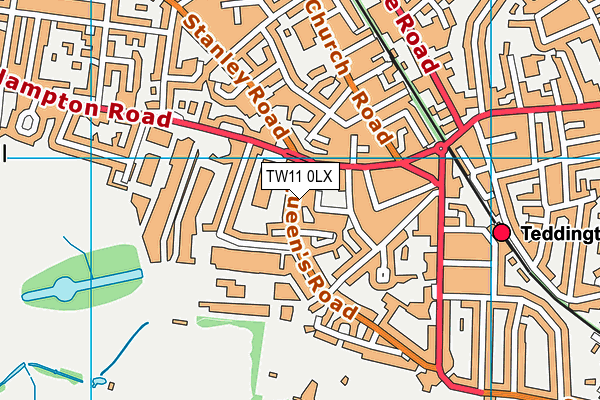TW11 0LX map - OS VectorMap District (Ordnance Survey) TW11 0LX map - OS VectorMap District (Ordnance Survey)