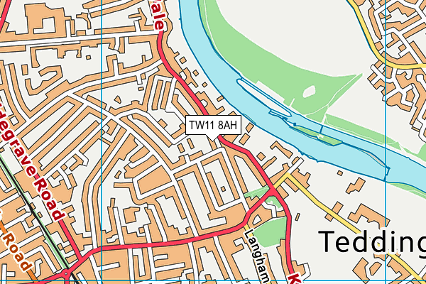 TW11 8AH map - OS VectorMap District (Ordnance Survey) TW11 8AH map - OS VectorMap District (Ordnance Survey)