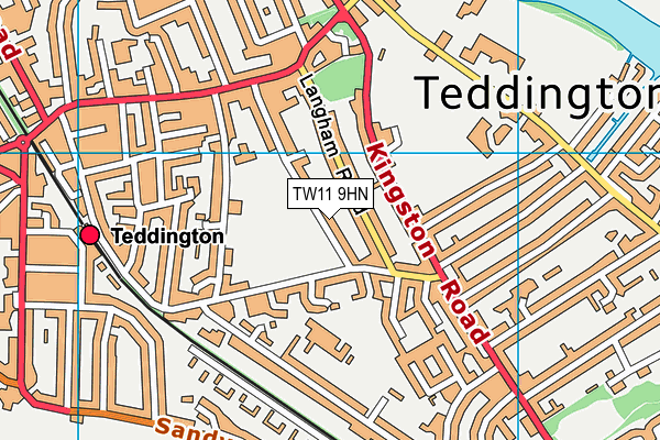 TW11 9HN map - OS VectorMap District (Ordnance Survey)