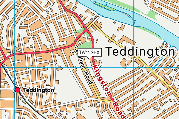 TW11 9HX map - OS VectorMap District (Ordnance Survey)