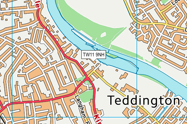 TW11 9NH map - OS VectorMap District (Ordnance Survey)