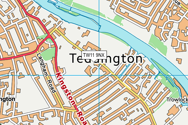 TW11 9NX map - OS VectorMap District (Ordnance Survey) TW11 9NX map - OS VectorMap District (Ordnance Survey)