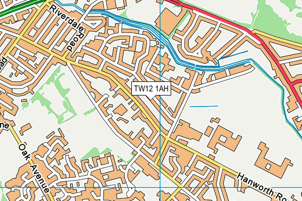 TW12 1AH map - OS VectorMap District (Ordnance Survey) TW12 1AH map - OS VectorMap District (Ordnance Survey)