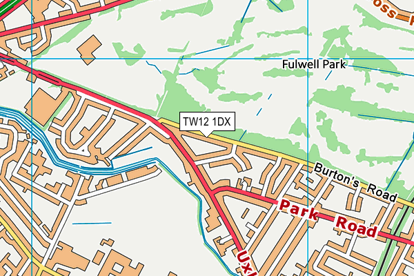 TW12 1DX map - OS VectorMap District (Ordnance Survey) TW12 1DX map - OS VectorMap District (Ordnance Survey)