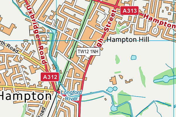 TW12 1NH map - OS VectorMap District (Ordnance Survey)