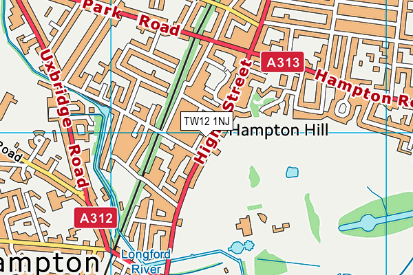 TW12 1NJ map - OS VectorMap District (Ordnance Survey) TW12 1NJ map - OS VectorMap District (Ordnance Survey)