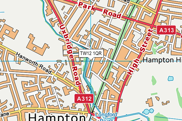 TW12 1QR map - OS VectorMap District (Ordnance Survey) TW12 1QR map - OS VectorMap District (Ordnance Survey)