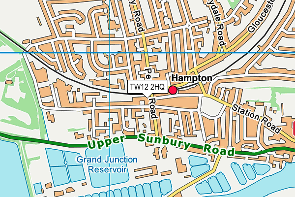 TW12 2HQ map - OS VectorMap District (Ordnance Survey) TW12 2HQ map - OS VectorMap District (Ordnance Survey)