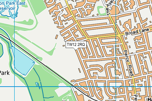 TW12 2RQ map - OS VectorMap District (Ordnance Survey) TW12 2RQ map - OS VectorMap District (Ordnance Survey)