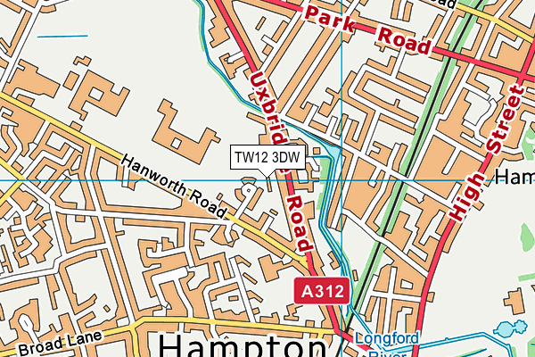 TW12 3DW map - OS VectorMap District (Ordnance Survey) TW12 3DW map - OS VectorMap District (Ordnance Survey)
