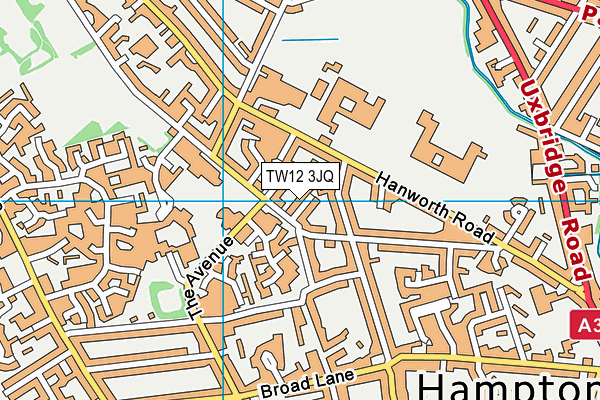 TW12 3JQ map - OS VectorMap District (Ordnance Survey) TW12 3JQ map - OS VectorMap District (Ordnance Survey)