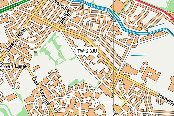TW12 3JU map - OS VectorMap District (Ordnance Survey) TW12 3JU map - OS VectorMap District (Ordnance Survey)