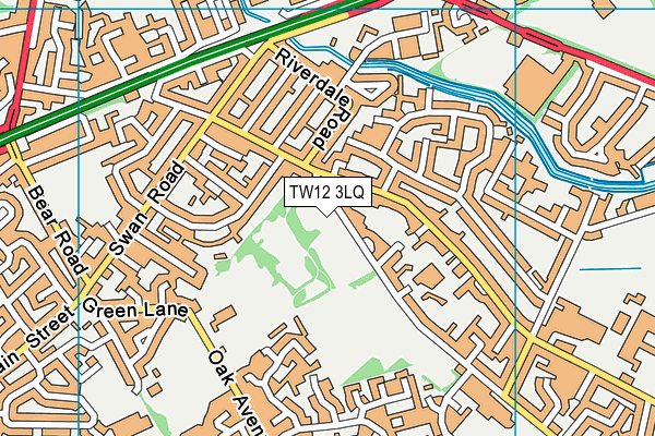 TW12 3LQ map - OS VectorMap District (Ordnance Survey) TW12 3LQ map - OS VectorMap District (Ordnance Survey)