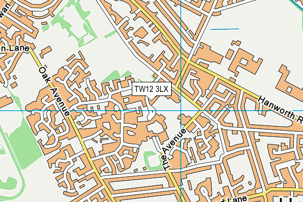 TW12 3LX map - OS VectorMap District (Ordnance Survey) TW12 3LX map - OS VectorMap District (Ordnance Survey)