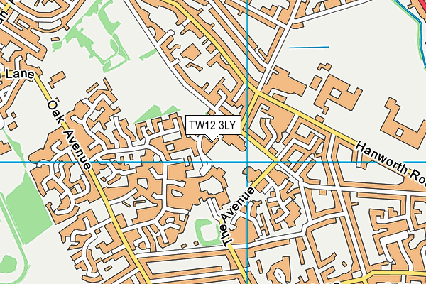 TW12 3LY map - OS VectorMap District (Ordnance Survey) TW12 3LY map - OS VectorMap District (Ordnance Survey)