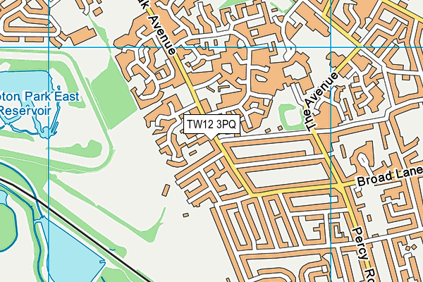 TW12 3PQ map - OS VectorMap District (Ordnance Survey) TW12 3PQ map - OS VectorMap District (Ordnance Survey)