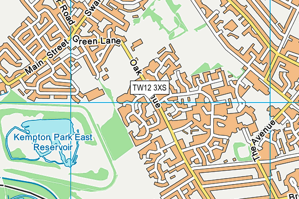 TW12 3XS map - OS VectorMap District (Ordnance Survey) TW12 3XS map - OS VectorMap District (Ordnance Survey)