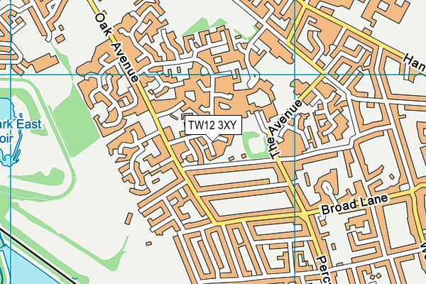 TW12 3XY map - OS VectorMap District (Ordnance Survey) TW12 3XY map - OS VectorMap District (Ordnance Survey)
