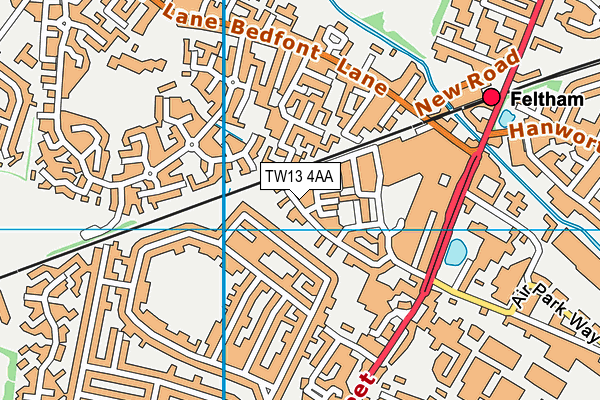 TW13 4AA map - OS VectorMap District (Ordnance Survey) TW13 4AA map - OS VectorMap District (Ordnance Survey)