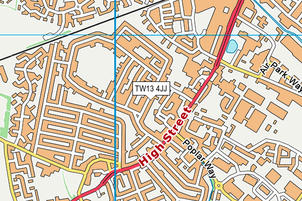 TW13 4JJ map - OS VectorMap District (Ordnance Survey) TW13 4JJ map - OS VectorMap District (Ordnance Survey)