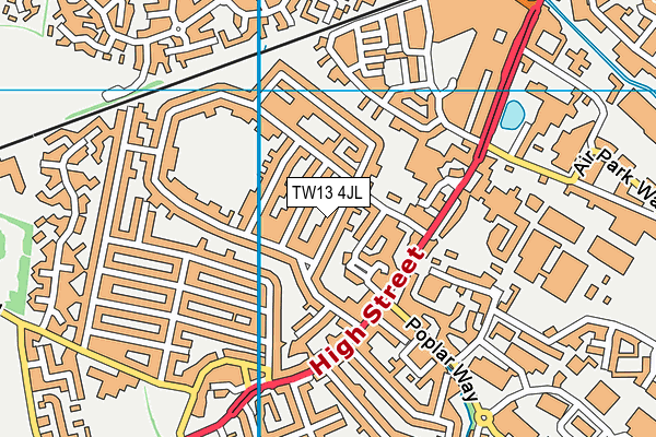 TW13 4JL map - OS VectorMap District (Ordnance Survey) TW13 4JL map - OS VectorMap District (Ordnance Survey)