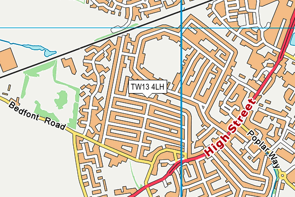 TW13 4LH map - OS VectorMap District (Ordnance Survey) TW13 4LH map - OS VectorMap District (Ordnance Survey)