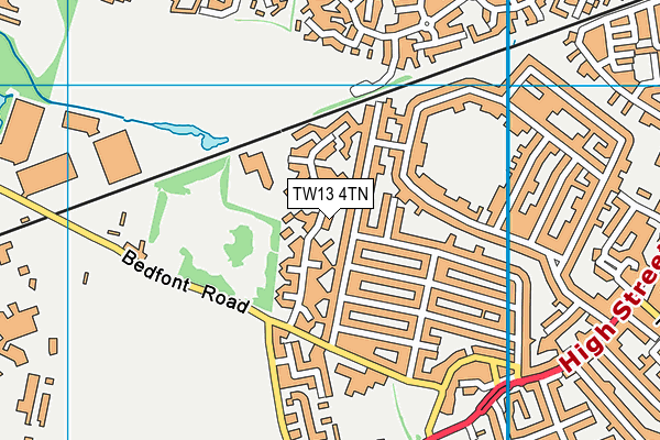 TW13 4TN map - OS VectorMap District (Ordnance Survey) TW13 4TN map - OS VectorMap District (Ordnance Survey)