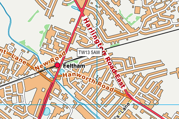 TW13 5AW map - OS VectorMap District (Ordnance Survey) TW13 5AW map - OS VectorMap District (Ordnance Survey)