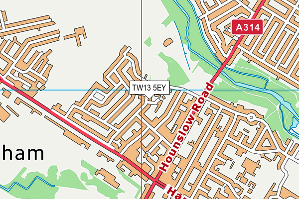TW13 5EY map - OS VectorMap District (Ordnance Survey) TW13 5EY map - OS VectorMap District (Ordnance Survey)