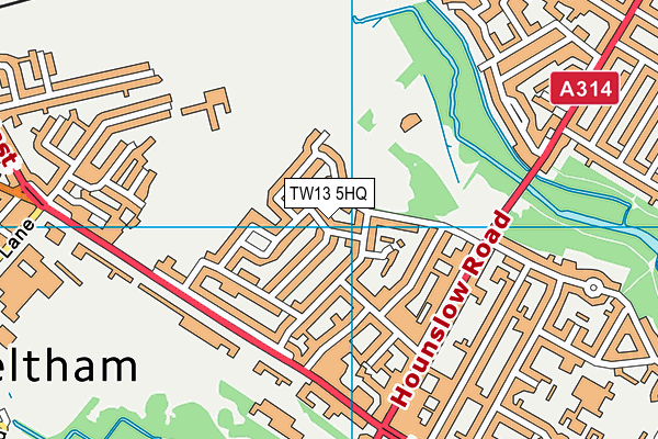 TW13 5HQ map - OS VectorMap District (Ordnance Survey)
