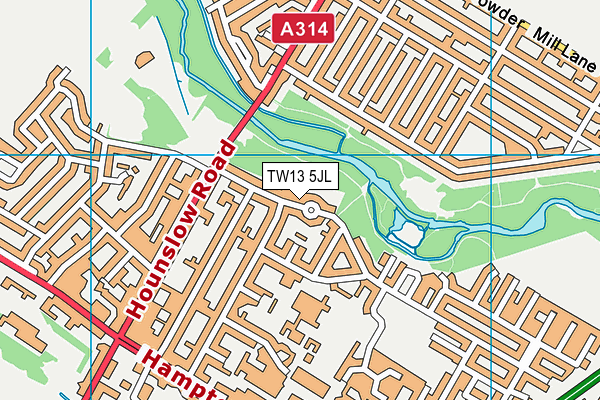 TW13 5JL map - OS VectorMap District (Ordnance Survey) TW13 5JL map - OS VectorMap District (Ordnance Survey)