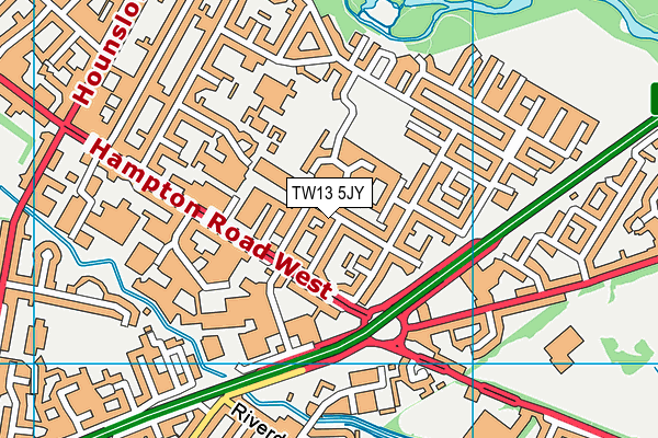 TW13 5JY map - OS VectorMap District (Ordnance Survey) TW13 5JY map - OS VectorMap District (Ordnance Survey)
