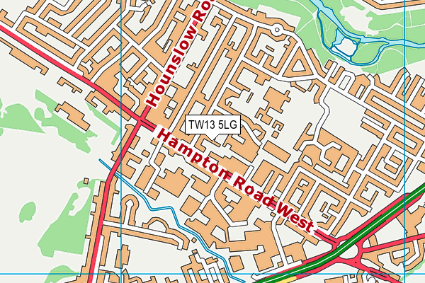 TW13 5LG map - OS VectorMap District (Ordnance Survey) TW13 5LG map - OS VectorMap District (Ordnance Survey)