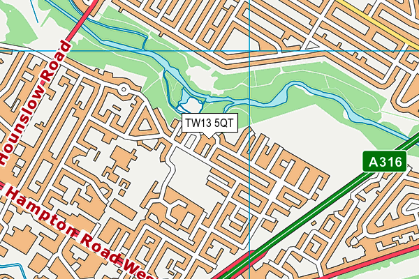 TW13 5QT map - OS VectorMap District (Ordnance Survey) TW13 5QT map - OS VectorMap District (Ordnance Survey)