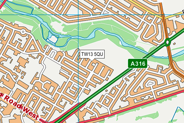 TW13 5QU map - OS VectorMap District (Ordnance Survey) TW13 5QU map - OS VectorMap District (Ordnance Survey)