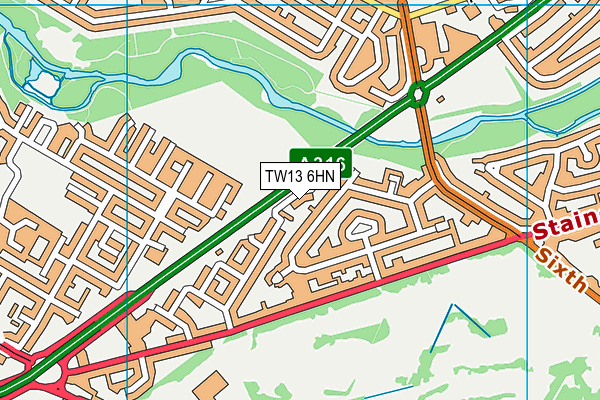TW13 6HN map - OS VectorMap District (Ordnance Survey)