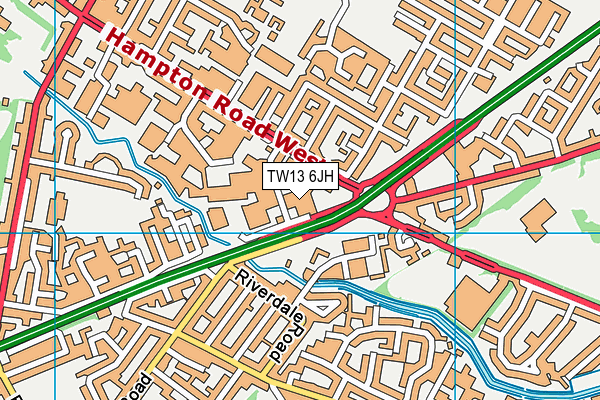 TW13 6JH map - OS VectorMap District (Ordnance Survey) TW13 6JH map - OS VectorMap District (Ordnance Survey)