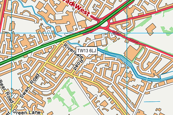 TW13 6LJ map - OS VectorMap District (Ordnance Survey)